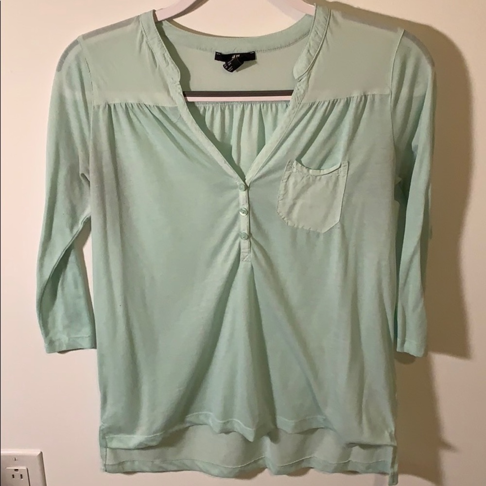 Blue cotton 2/4 top